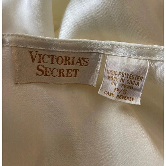 Vintage Victoria's Secret Nightshirt Cream Sheer Gold Small S - Picture 4 of 4